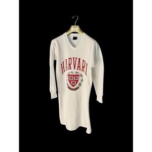 Women's Harvard Vintage French Terry Sweatshirt Dress Sz Small/Med Distressed‎